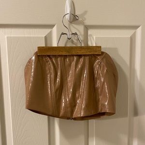 Fashion Nove crop corset faux leather